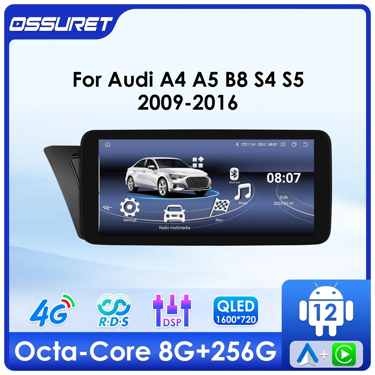 Android 13 Autoradio Carplay do Audi A4 A5 S4 S5