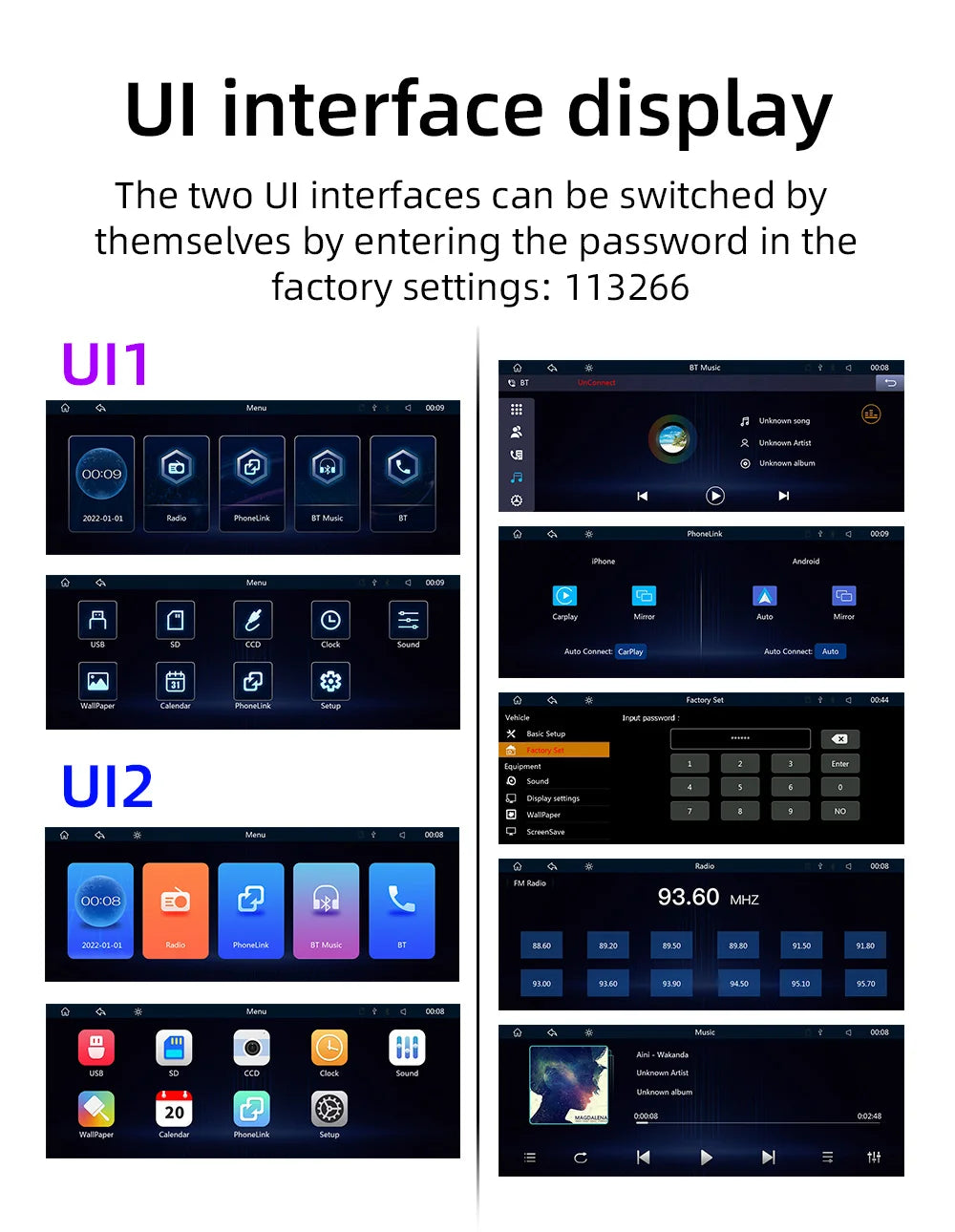 Uniwersalny 10,26” ekran Carplay – radio multimedialne